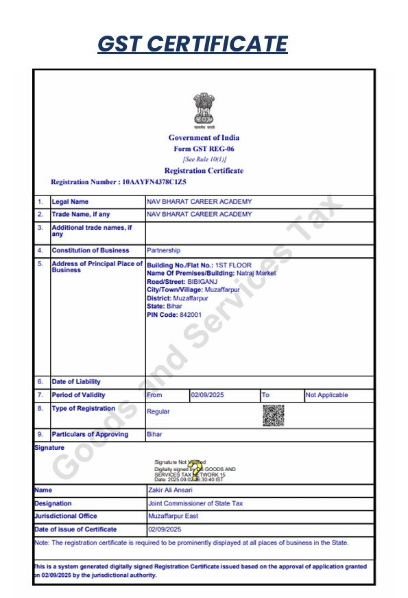 GST Certificate